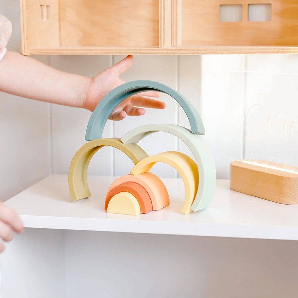 OB Designs Silicone Rainbow Stacker - Blueberry