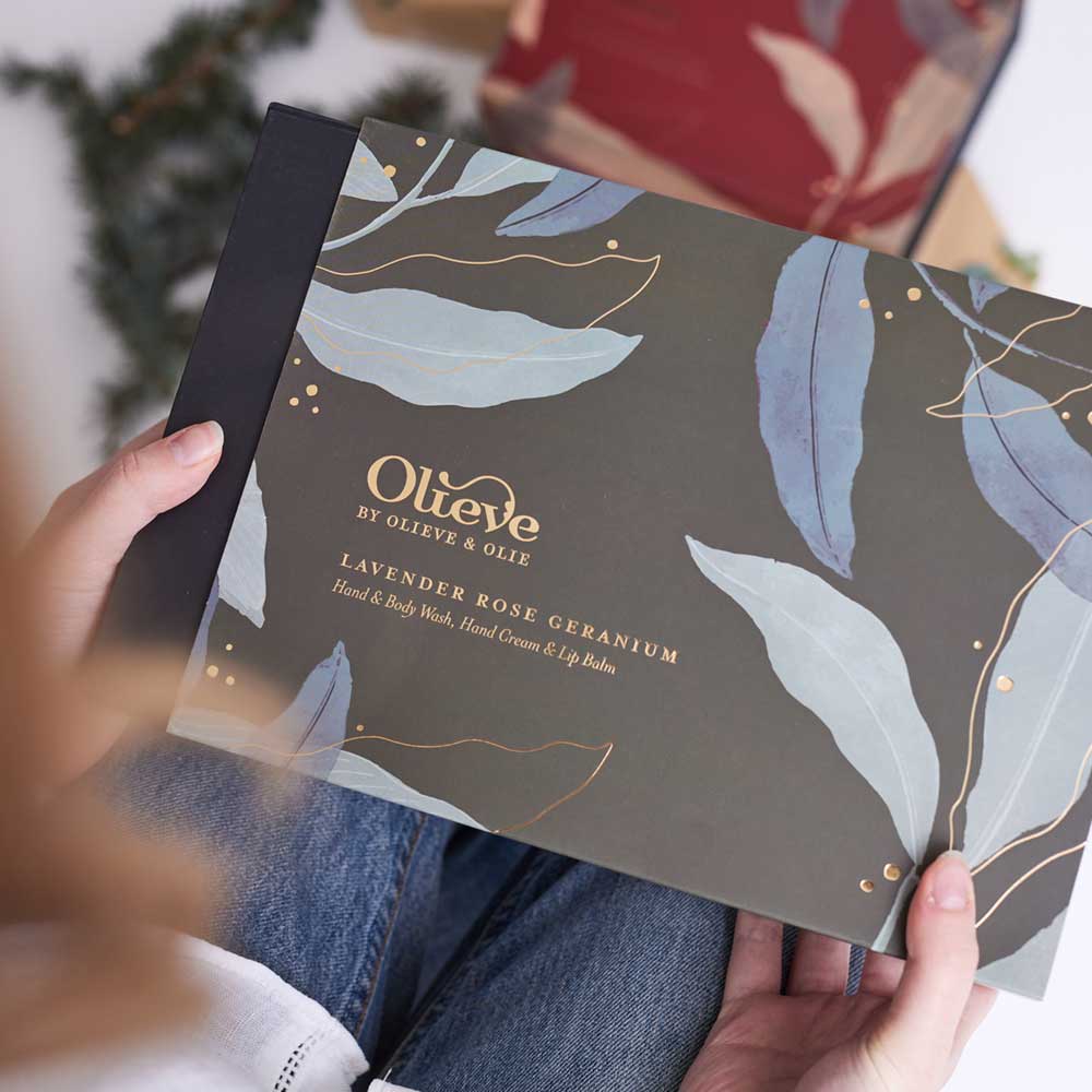 Olieve Christmas Gift Box Lavender Rose Geranium