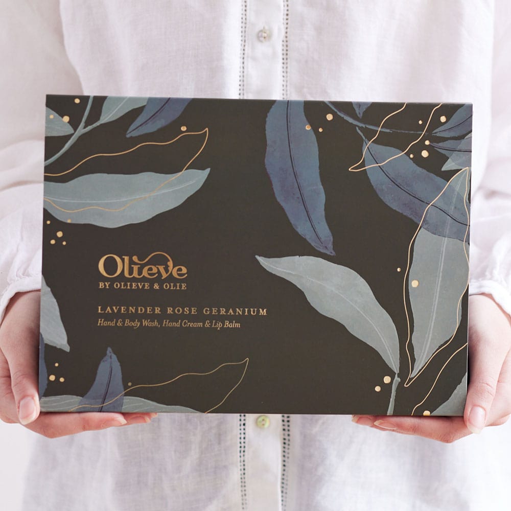 Olieve Christmas Gift Box Lavender Rose Geranium