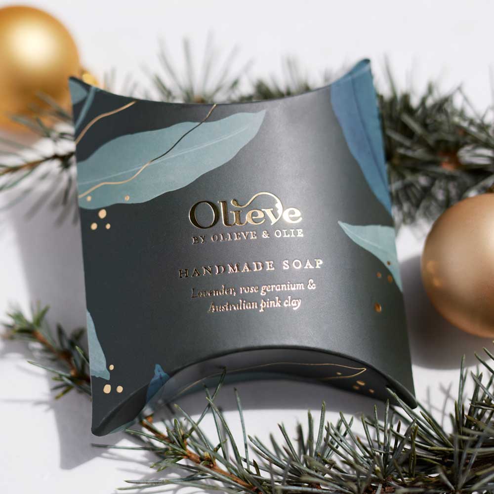 Olieve Christmas Soap Bar Lavender & Rose Geranium