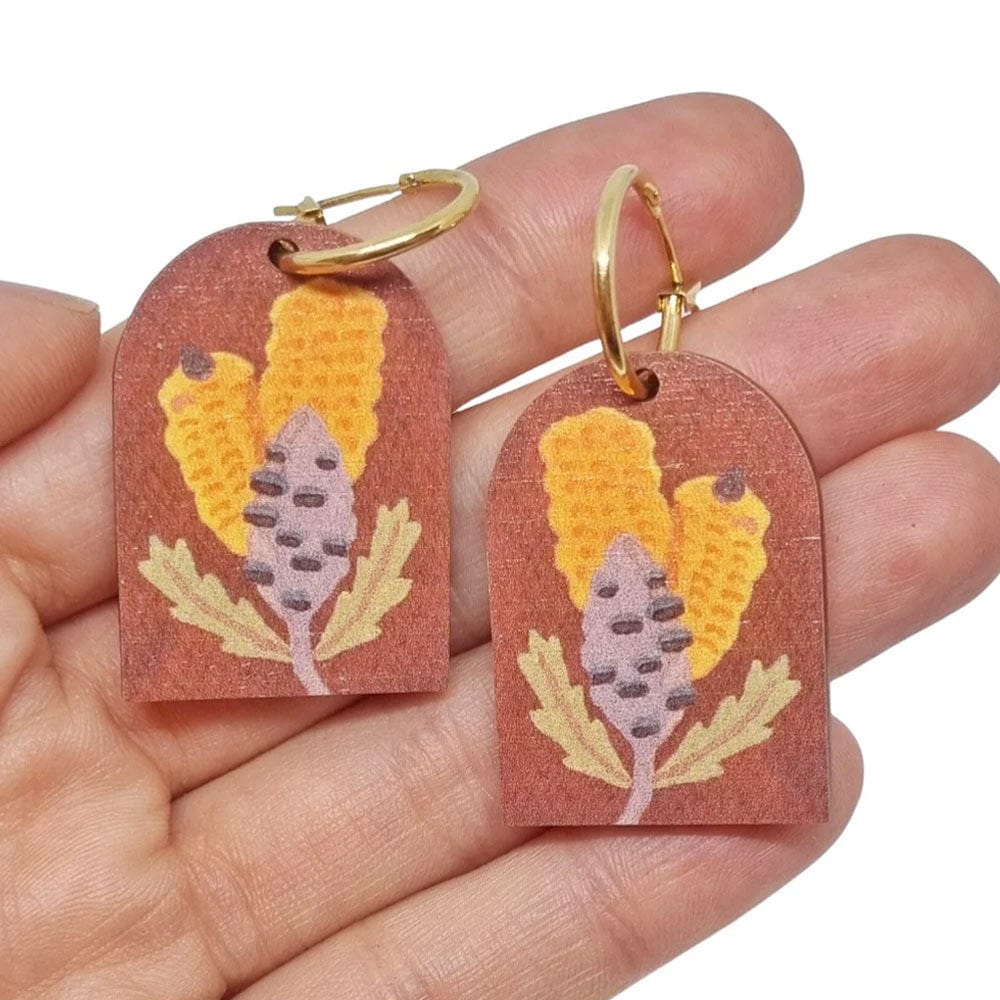 Pixie Nut and Co Swamp Oak Banksia Earrings