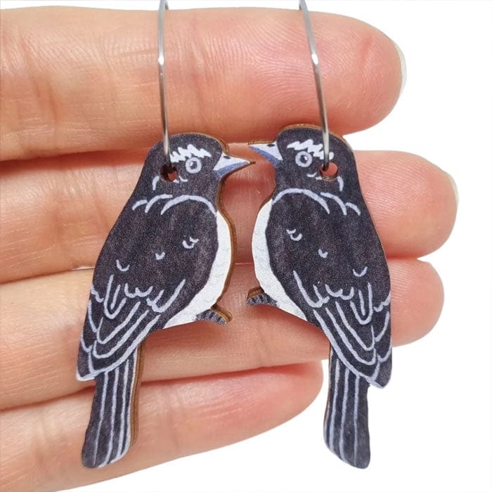 Pixie Nut and Co Willy Wagtail Hoop Earrings