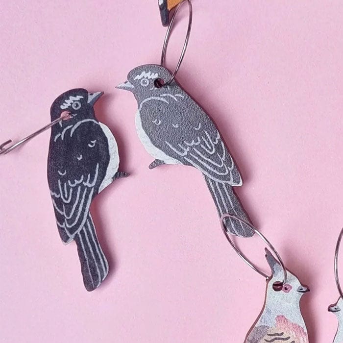 Pixie Nut and Co Willy Wagtail Hoop Earrings