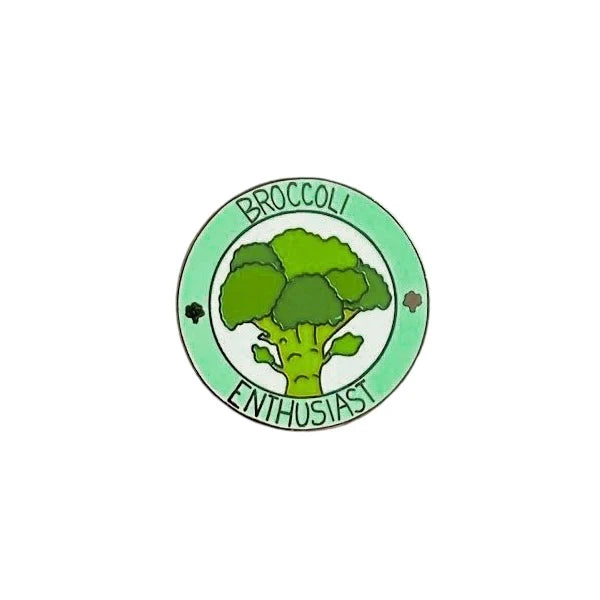 Red Parka Enamel Pin - Broccoli Enthusiast