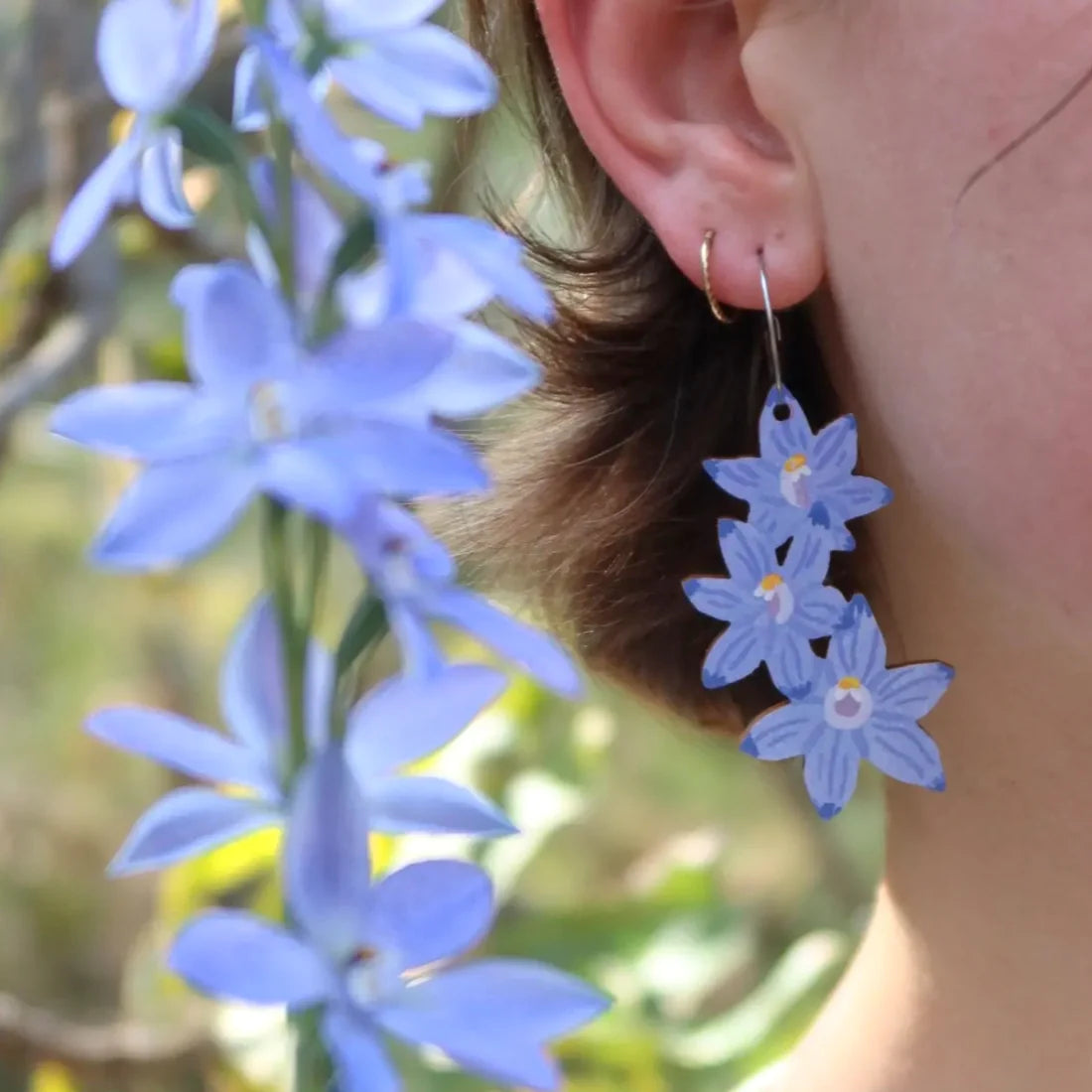 Pixie Nut & Co. Sun Orchid Hoop Earrings