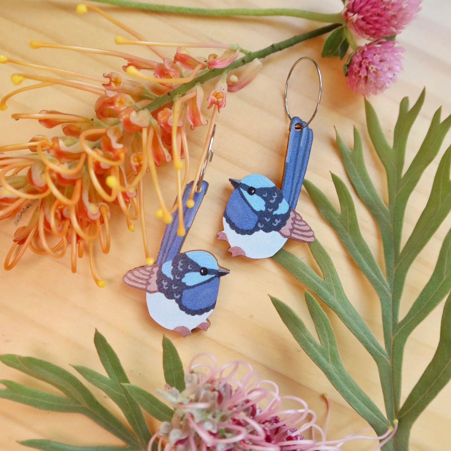 Pixie Nut & Co. Fairy Wren Hoop Earrings