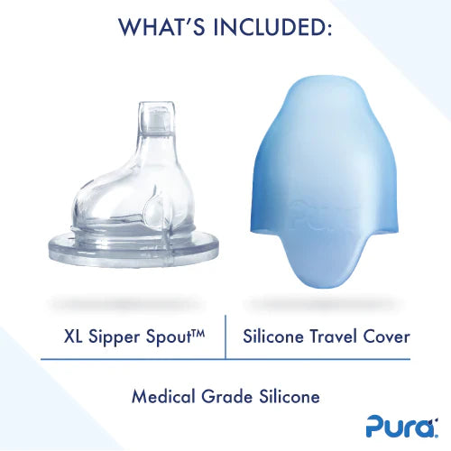 Pura Kiki Stainless Steel Sippy Bottle 325ml - Moss V2