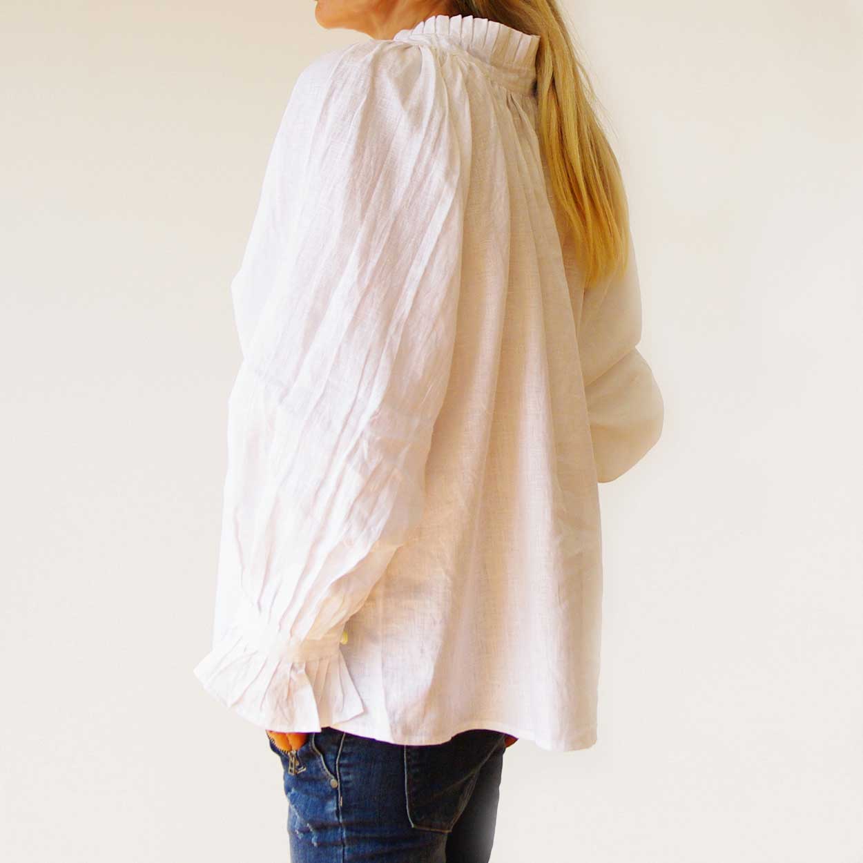 Who's Charlie Sammi Linen Shirt White