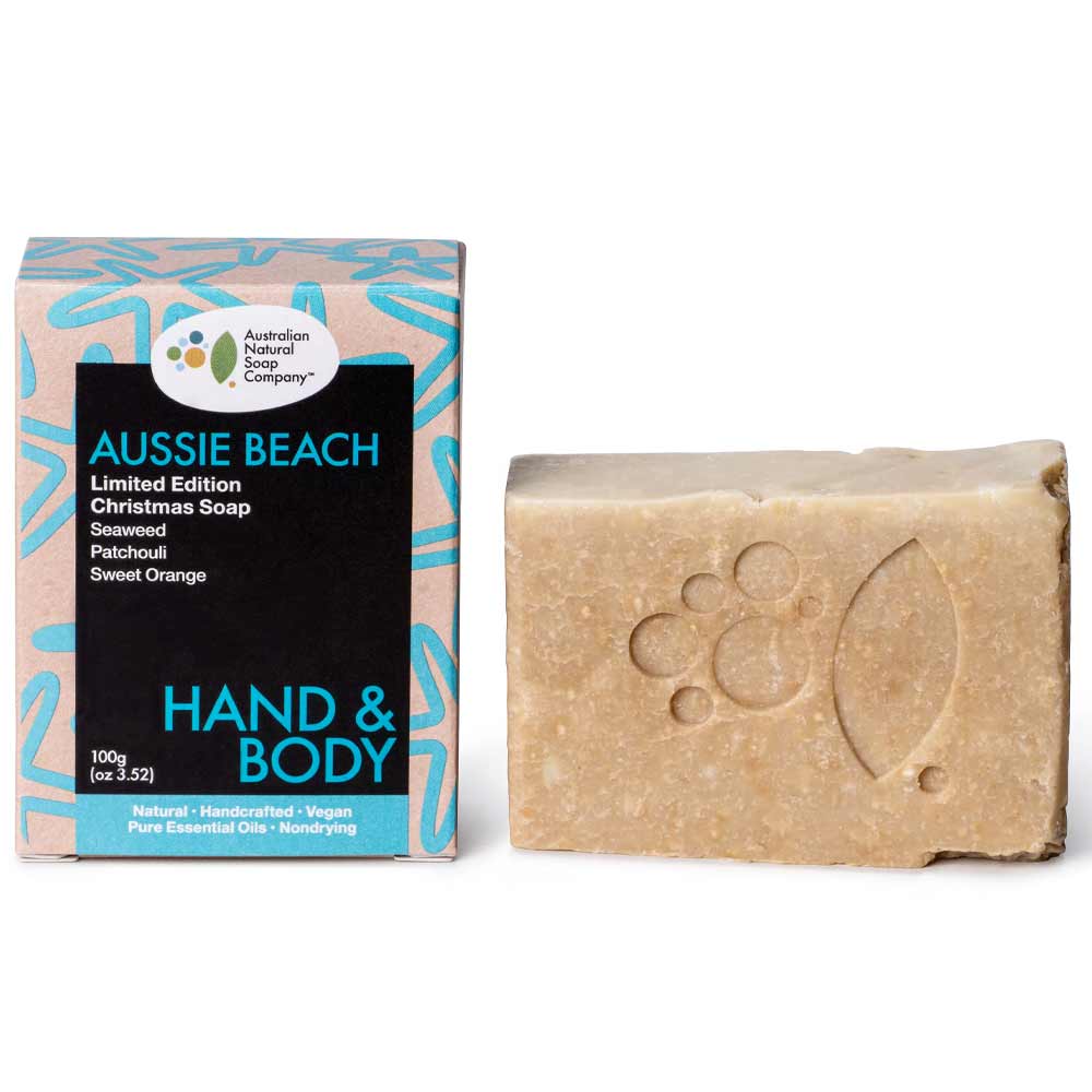 Australian Natural Soap Company Christmas Edition Hand & Body Soap Bar - Aussie Beach