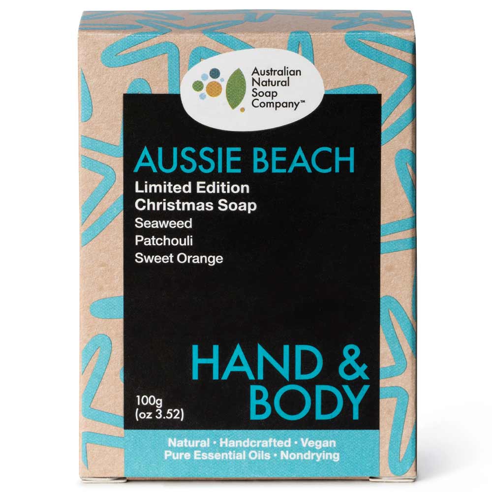Australian Natural Soap Company Christmas Edition Hand & Body Soap Bar - Aussie Beach