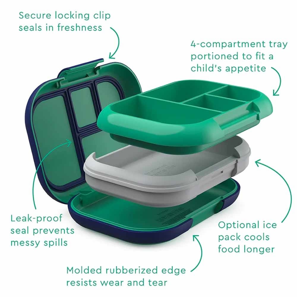 Bentgo Kids CHILL Leak-proof Bento Lunch Box Green Royal