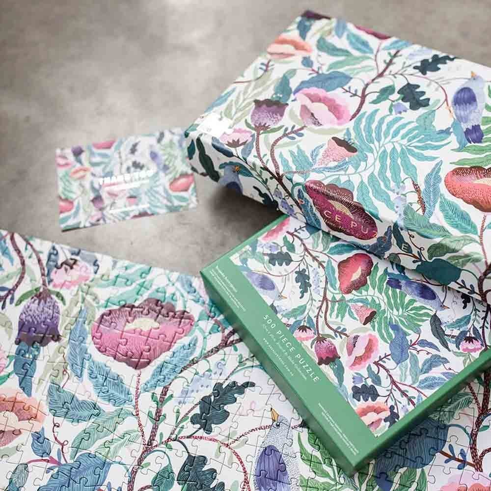 Bespoke Letterpress Limited Edition 500 Piece Puzzle - Bird Twig