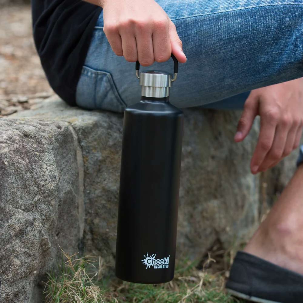 Cheeki 1L Stainless Steel Insulated Bottle - Matte Black
