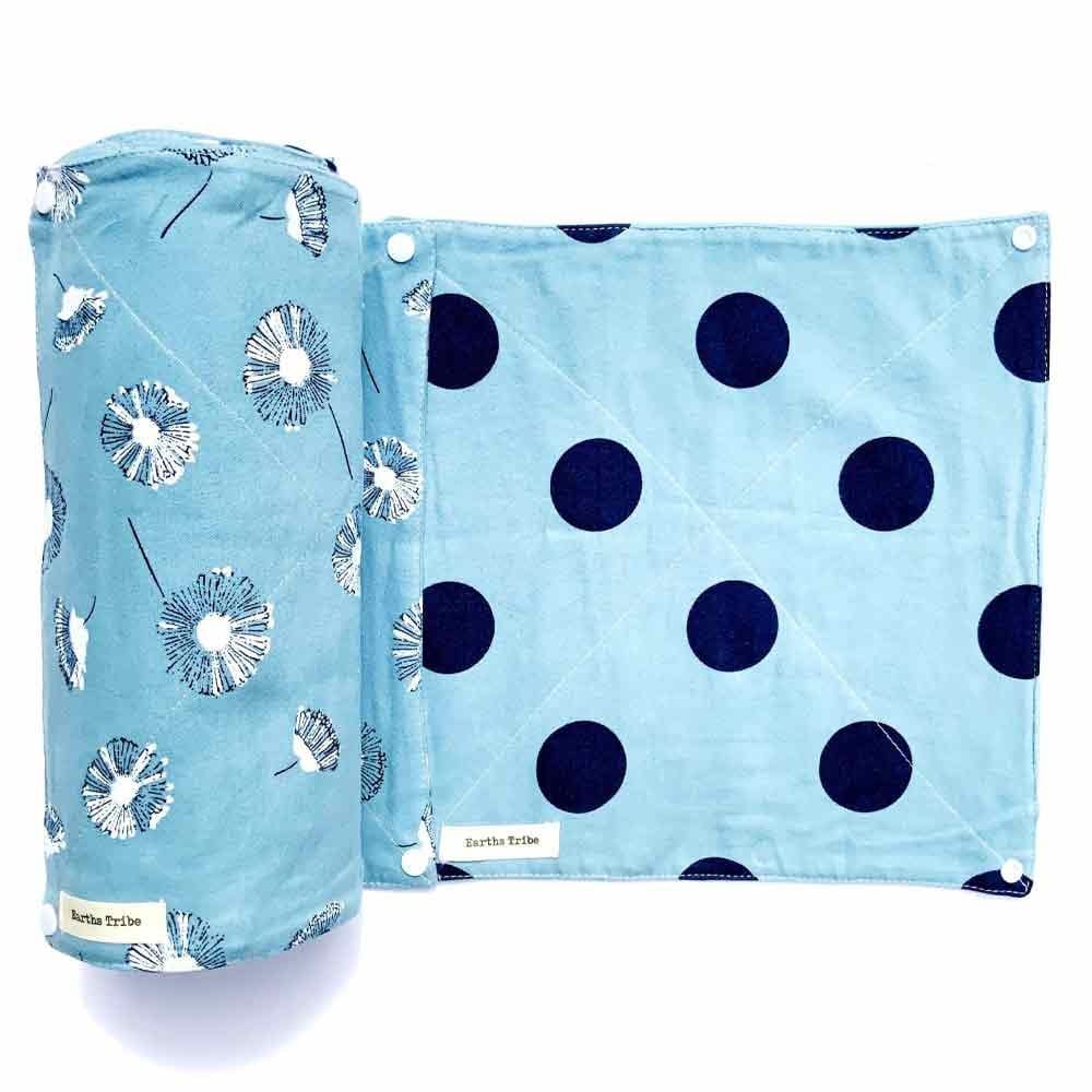 Earths Tribe Unpaper Towels Roll of 16 - Blue