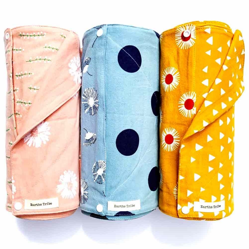 Earths Tribe Unpaper Towels Roll of 16 - Blue