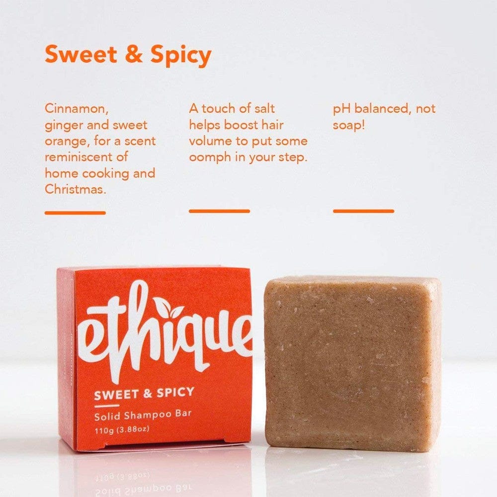 ETHIQUE Solid Shampoo Bar to Add Oomph 110g - Sweet & Spicy