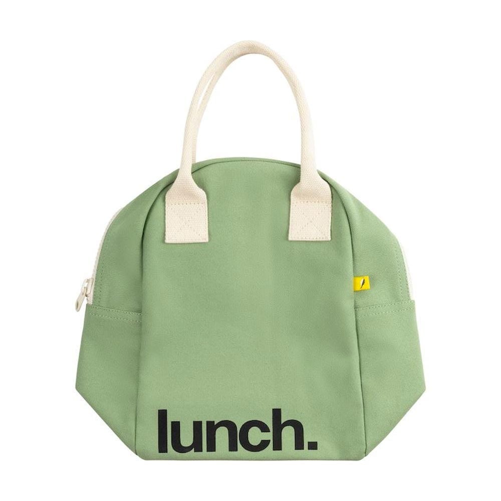 Fluf Zipper Lunch Bag - Moss