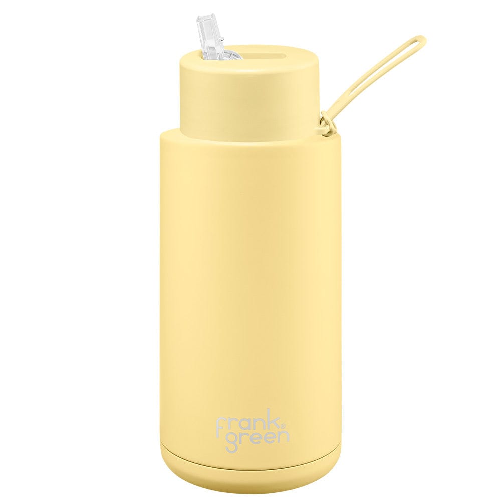 Frank Green Reusable 1L Water Bottle - Yellow/Buttermilk