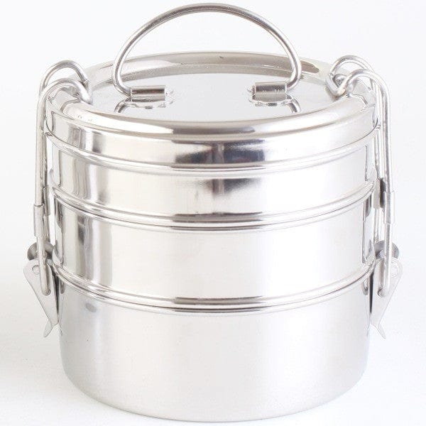 Green Essentials Round Triple Layer Bento Box 1500ml