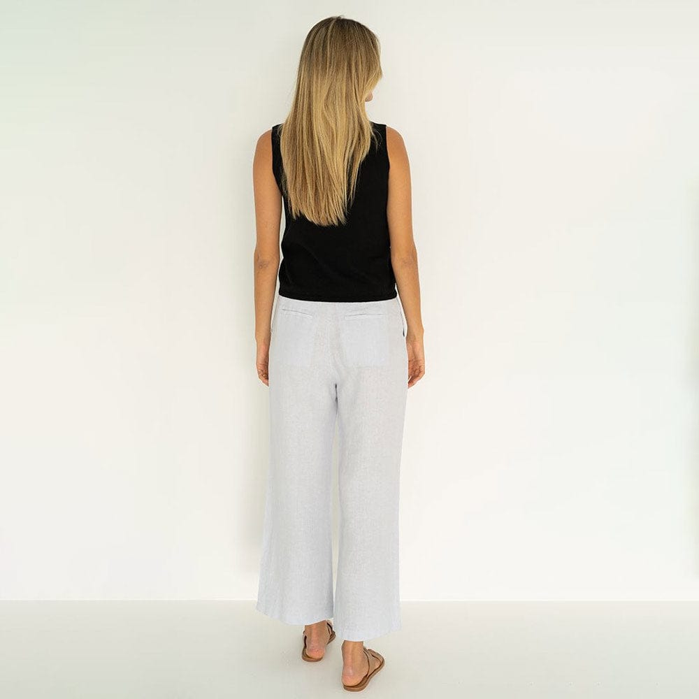 Humidity Belize Linen Pants - Powder Blue