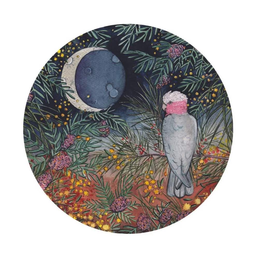 Ingrid Bartkowiak Art Card - Galah at Twilight
