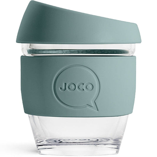 JOCO Glass Reusable Coffee Cup 118ml 4oz - Bluestone