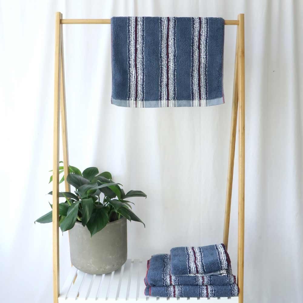 Kontex 40 Stripes Bathmat - Navy