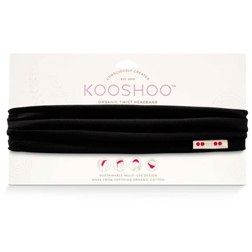 Kooshoo Organic Twist Headband - Raven Black