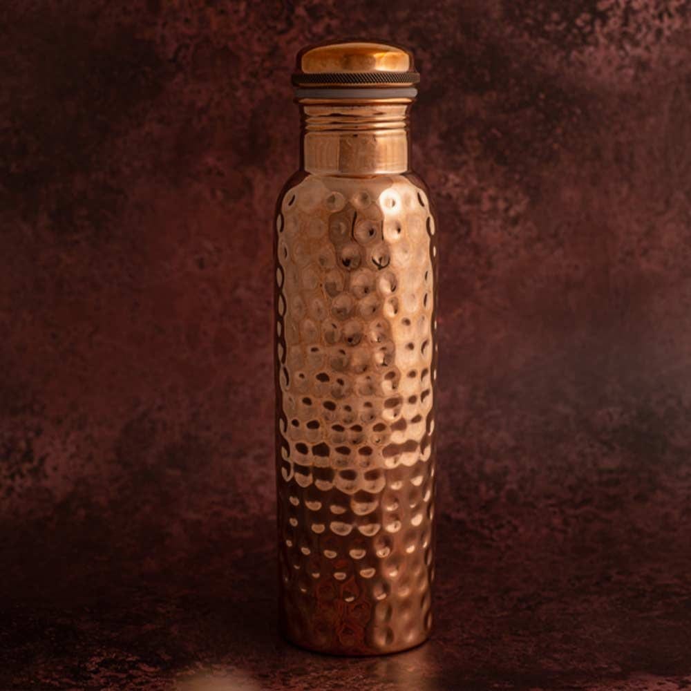 Let's Go Nature'al Copper Water Bottle 950ml - Traditional Hammered