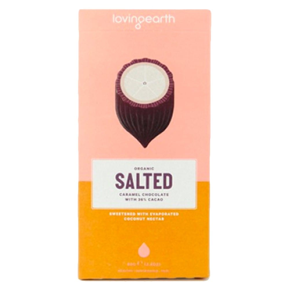 Loving Earth salted caramel raw vegan chocolate 80gm
