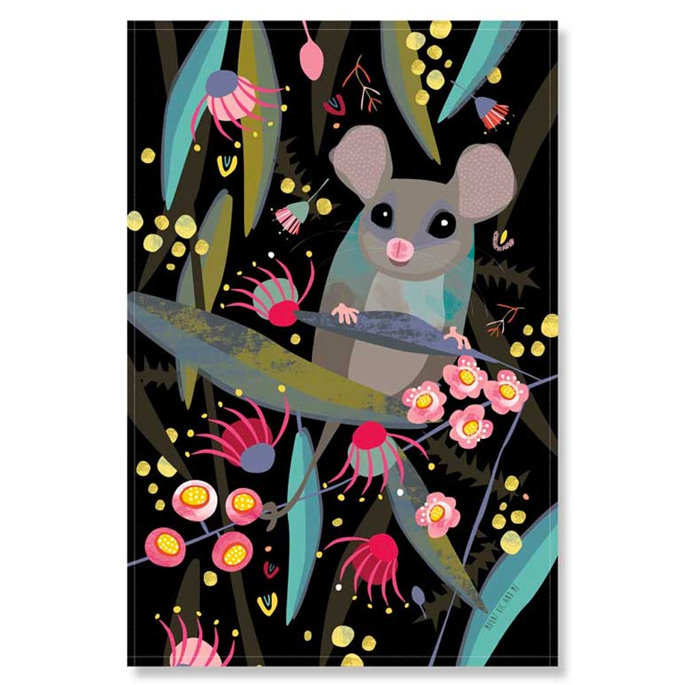 Mount Vic And Me - Pygmy Possum Tea Towel