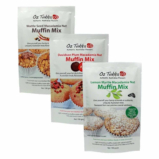 Oz Tukka Gluten Free Muffin Mix - Trio
