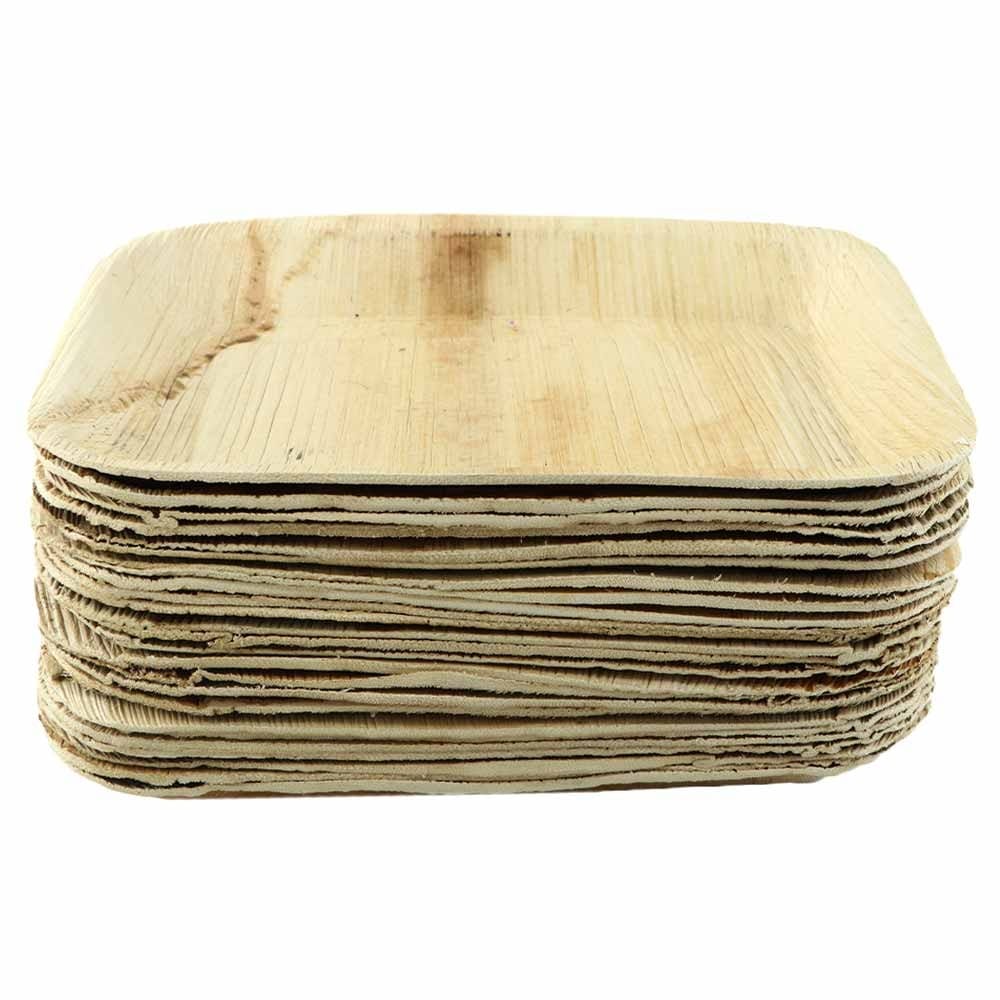 Palm Leaf Large Plates 25pk - Rectangle