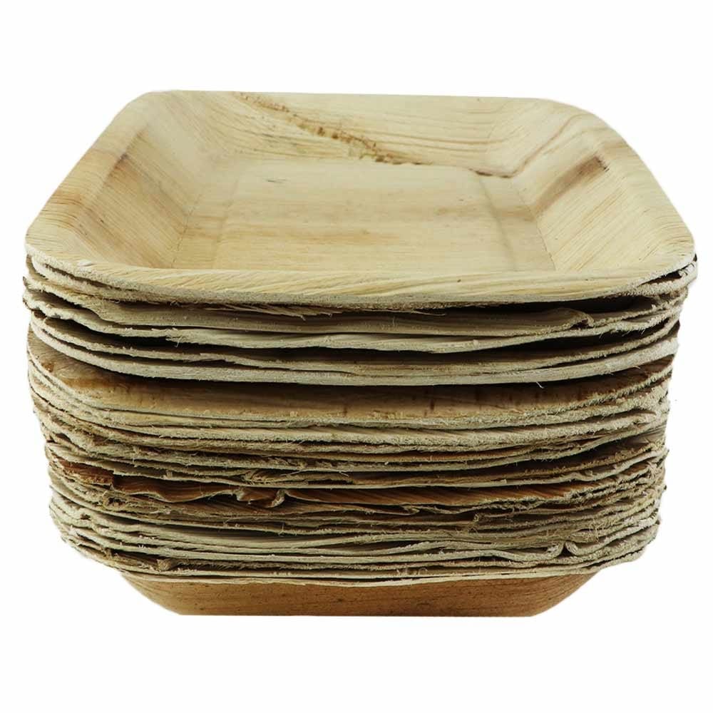 Palm Leaf Large Plates 25pk - Rectangle