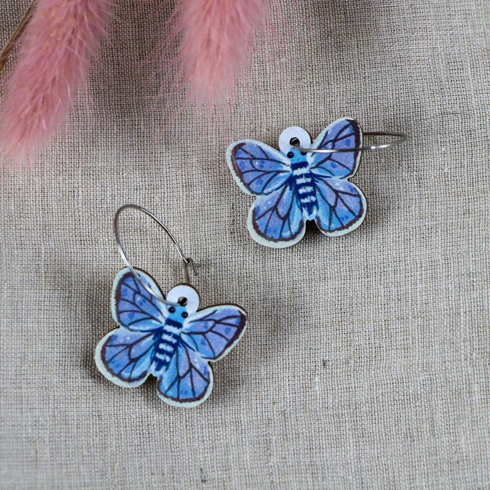 Pixie Nut and Co Butterfly Hoop Earrings