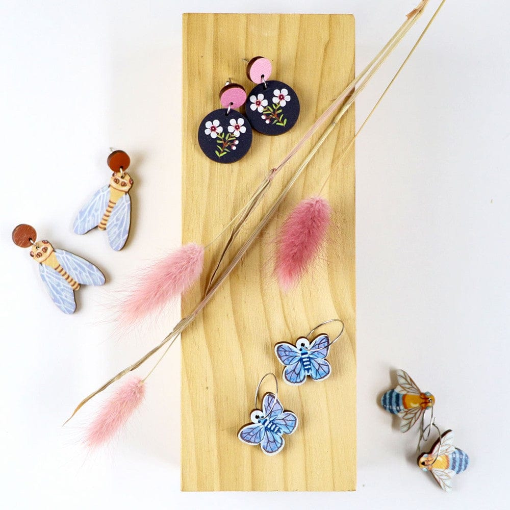 Pixie Nut and Co Butterfly Hoop Earrings