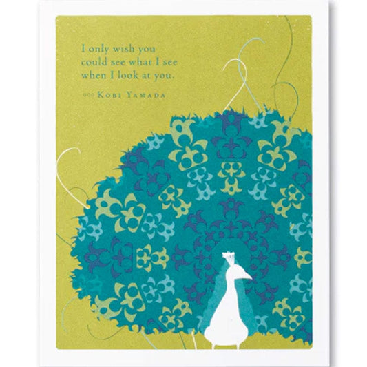 Positively Green Greeting Card - I only wish you could see...