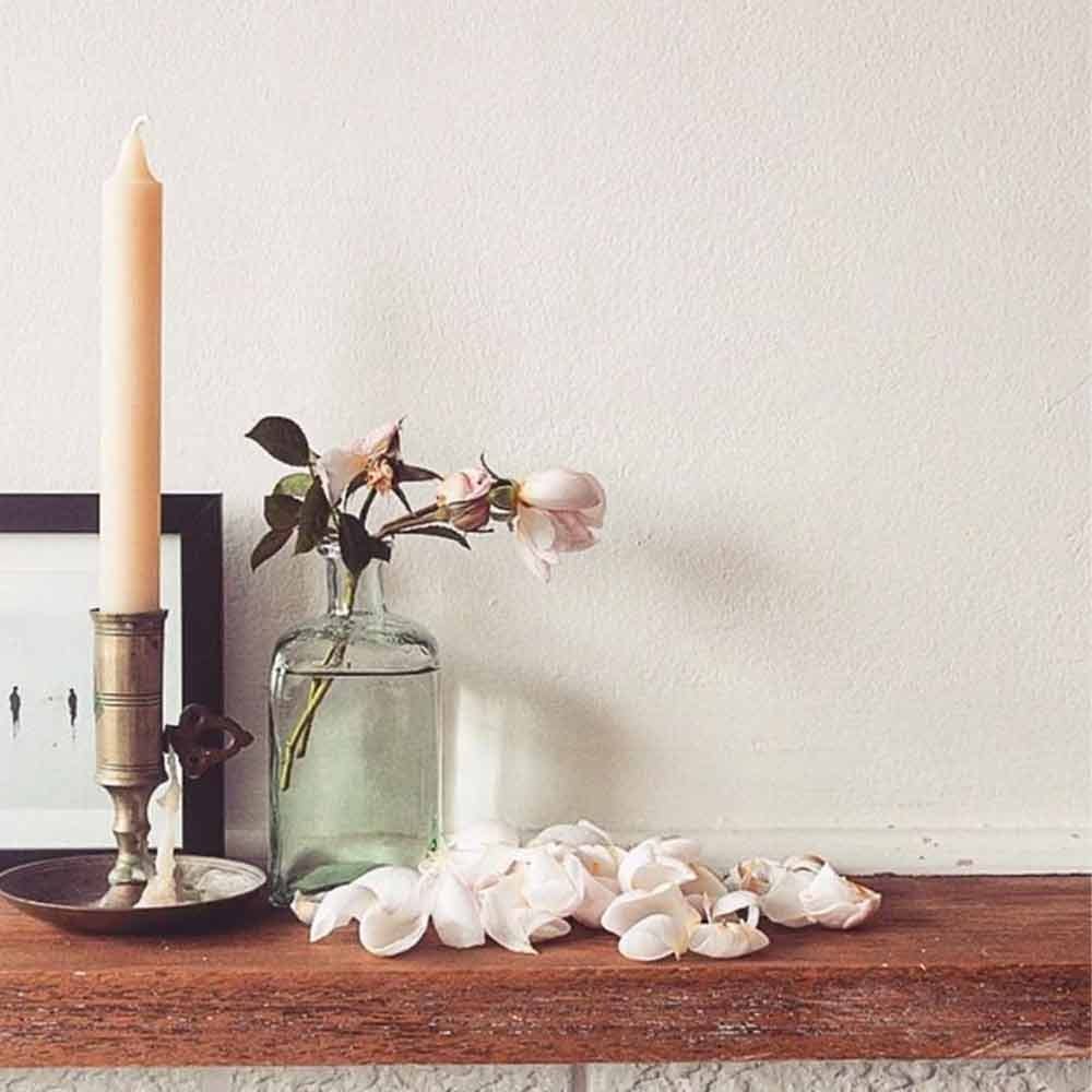 Queen B Beeswax Taper Candles 4pk - 30cm/18hr Burn Time