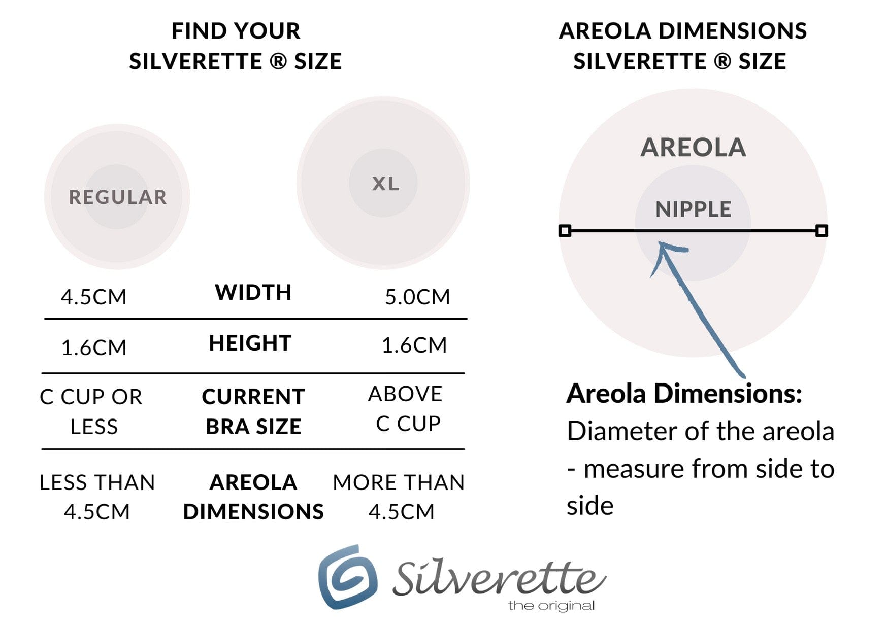 Silverette Silver Nursing Cups - Regular