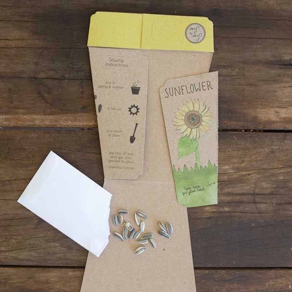 Sow 'n Sow Gift of Seeds Greeting Card - Sunflower