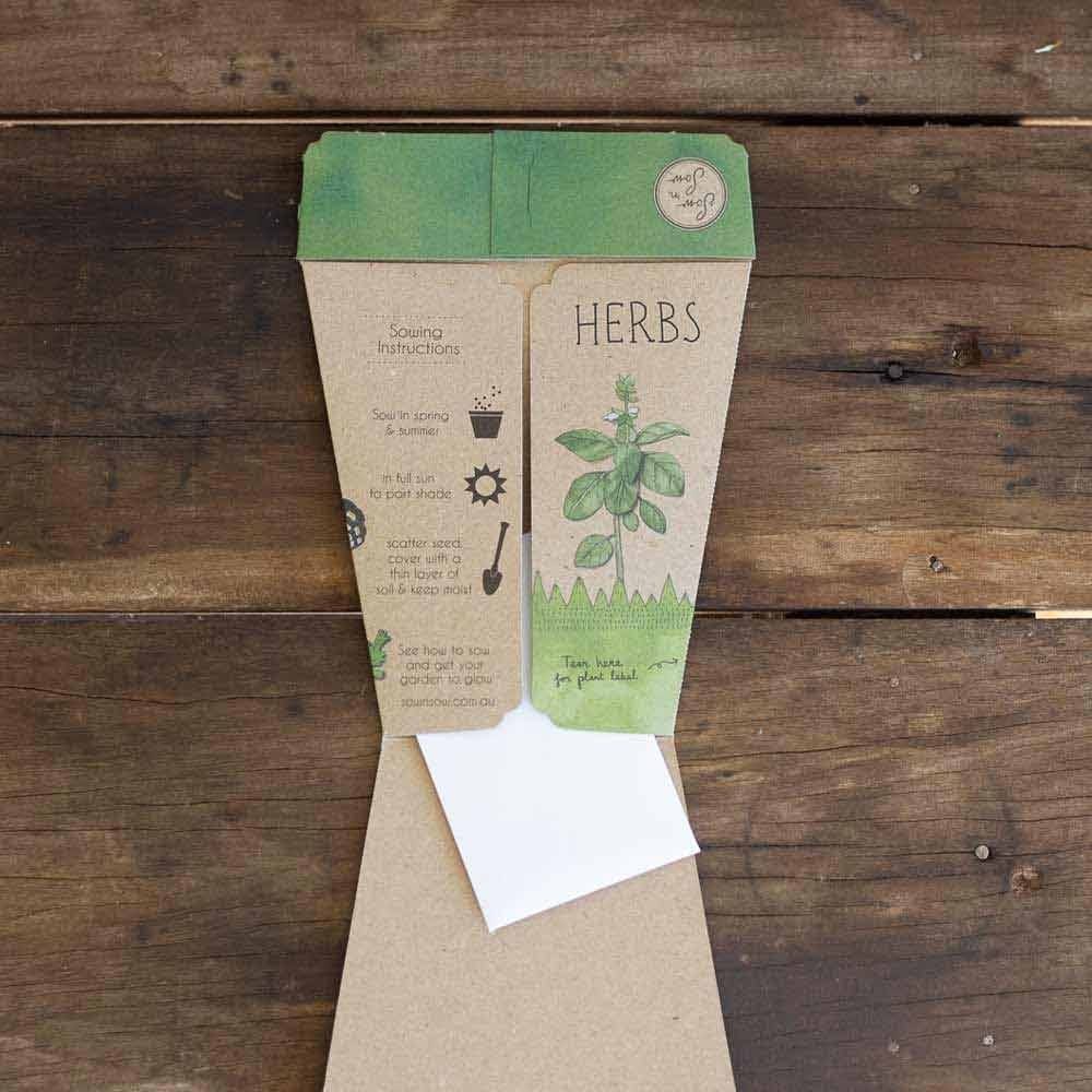 Sow 'n Sow Gift of Seeds Greeting Card - Trio of Herbs