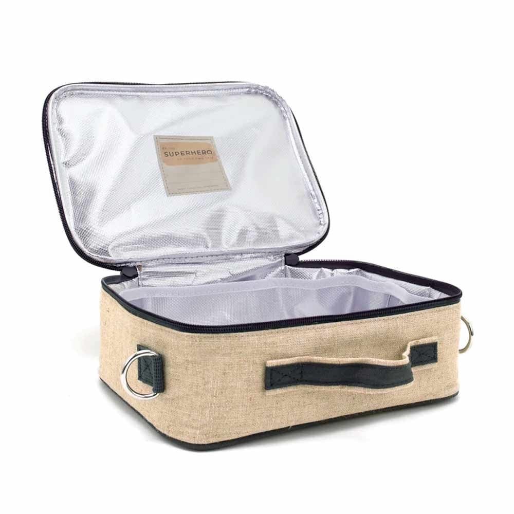 SoYoung Raw Linen Insulated Lunch Box - Spaceman
