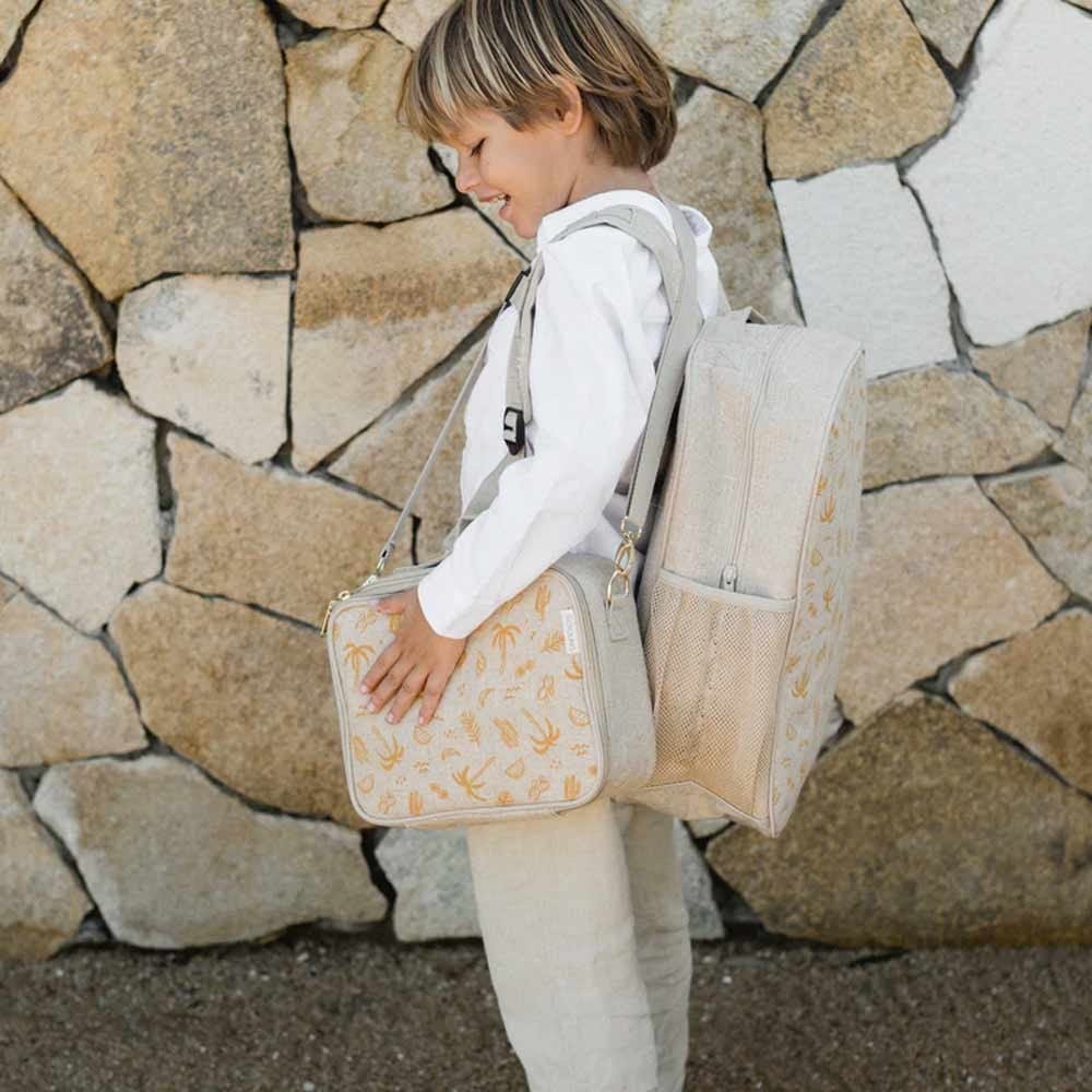 SoYoung Raw Linen Insulated Lunch Box - Sunkissed