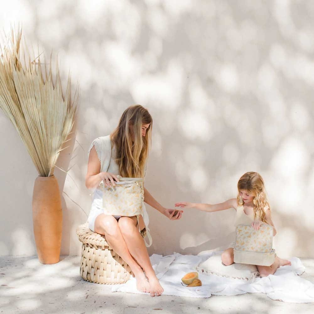 SoYoung Raw Linen Insulated Lunch Box - Sunkissed