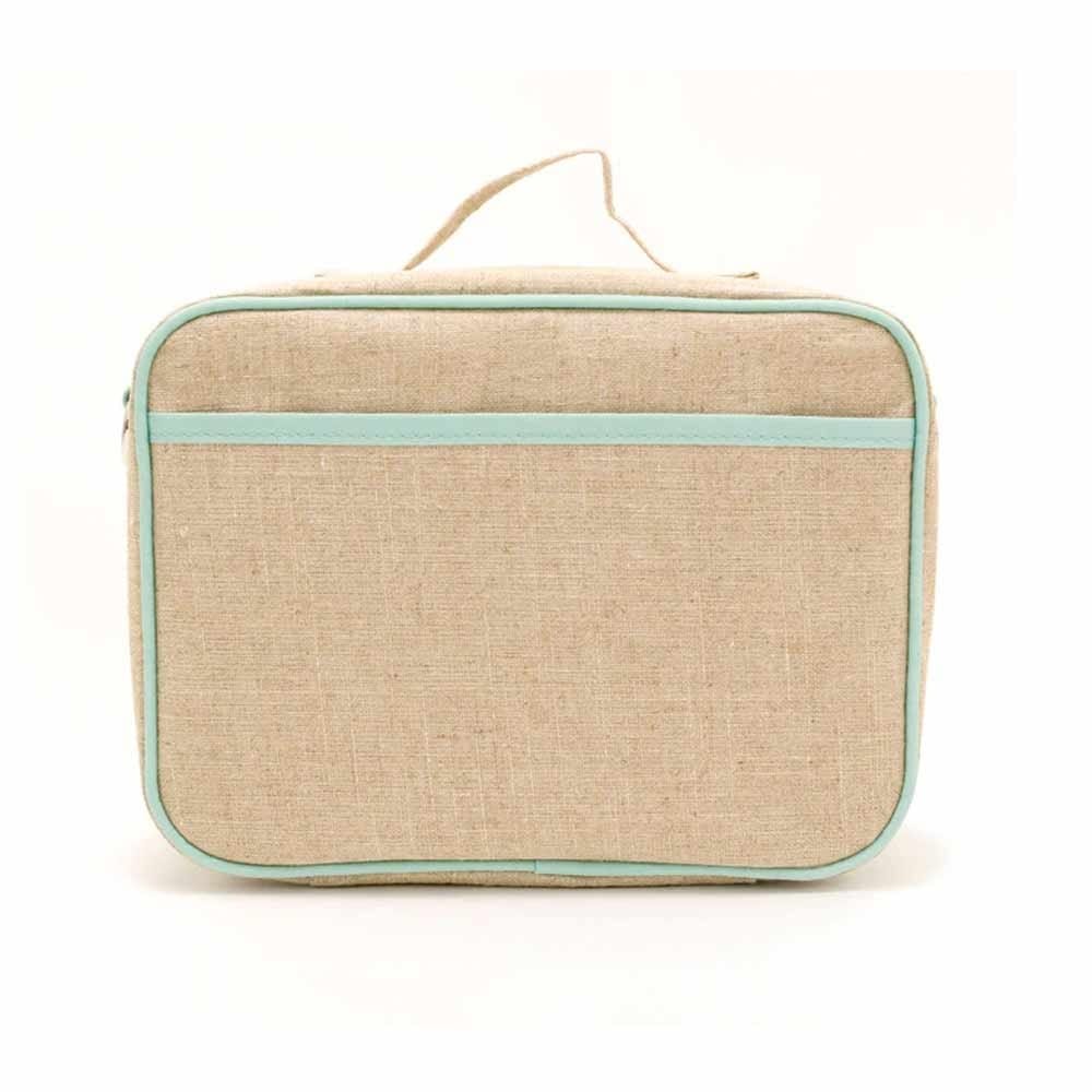 SoYoung Raw Linen Insulated Lunch Box - Under the Sea