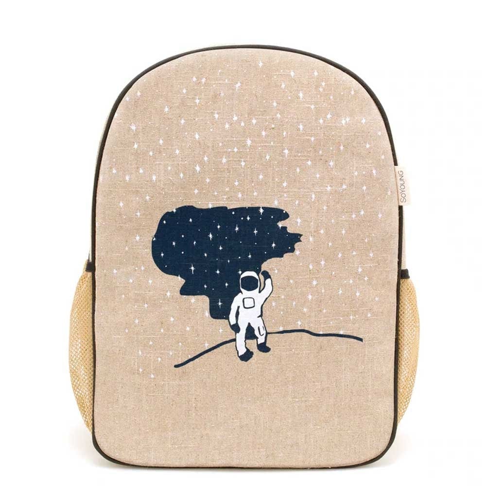 SoYoung Raw Linen Toddler Backpack - Spaceman