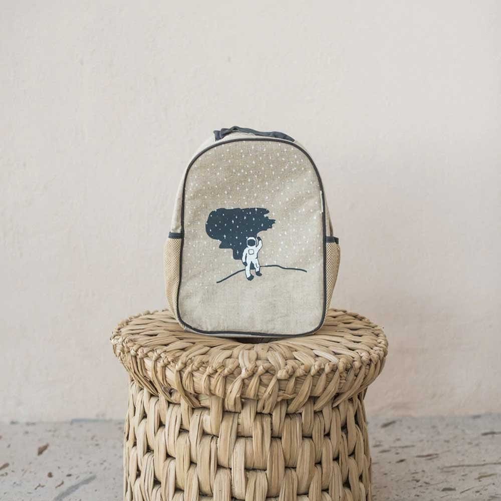 SoYoung Raw Linen Toddler Backpack - Spaceman