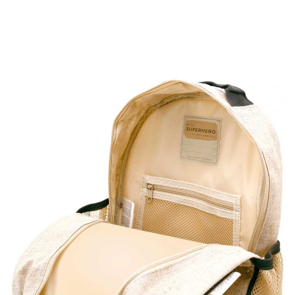 SoYoung Raw Linen Toddler Backpack - Spaceman