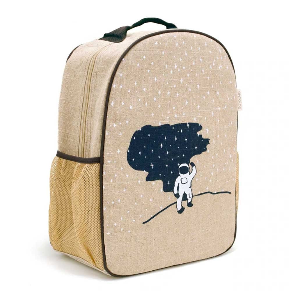 SoYoung Raw Linen Toddler Backpack - Spaceman