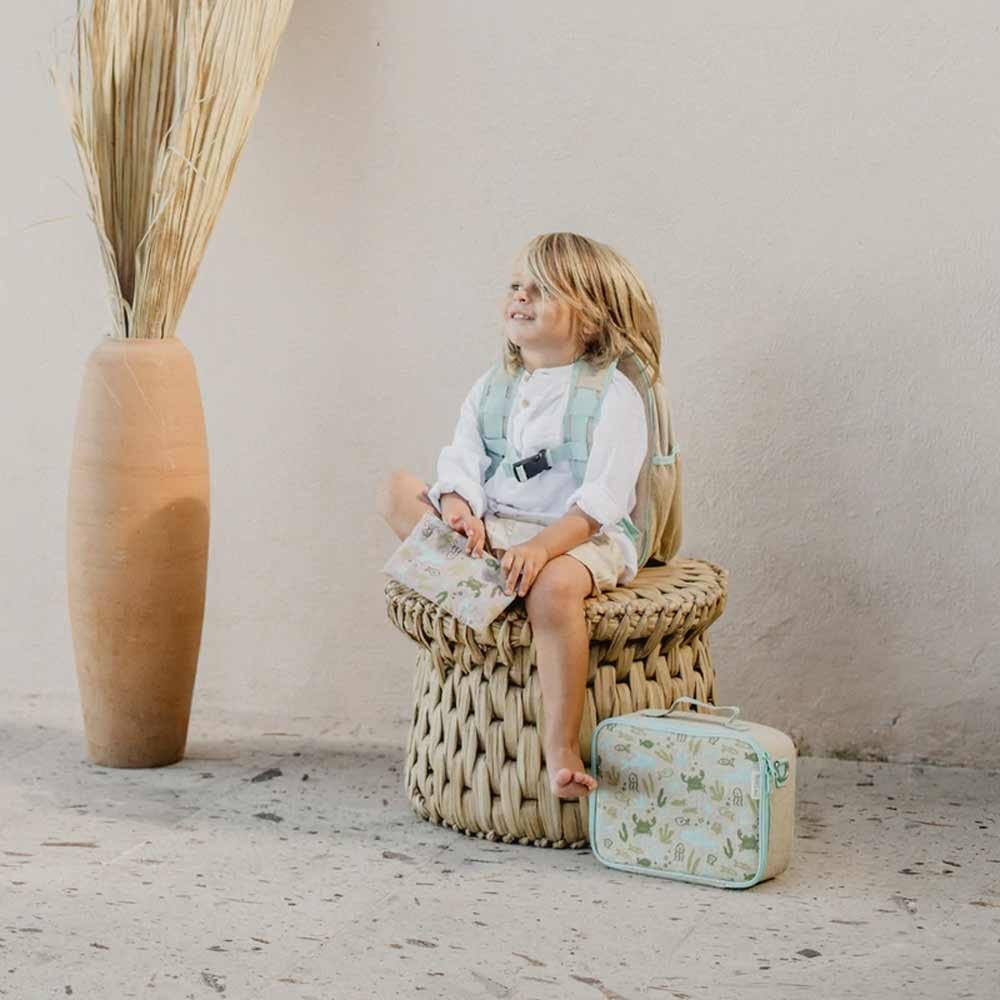 SoYoung Raw Linen Toddler Backpack - Under The Sea